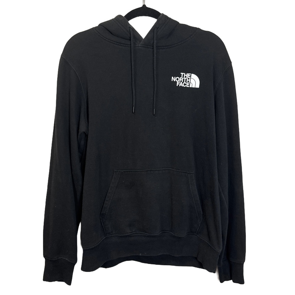 The North Face Black Hoodie | “Never Stop Exploring” Graphic | M/L